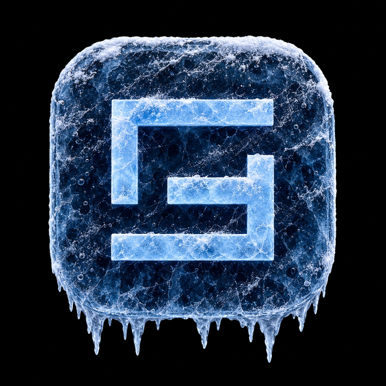 Frozen Ice Logo Effect AI-generated design created with this prompt