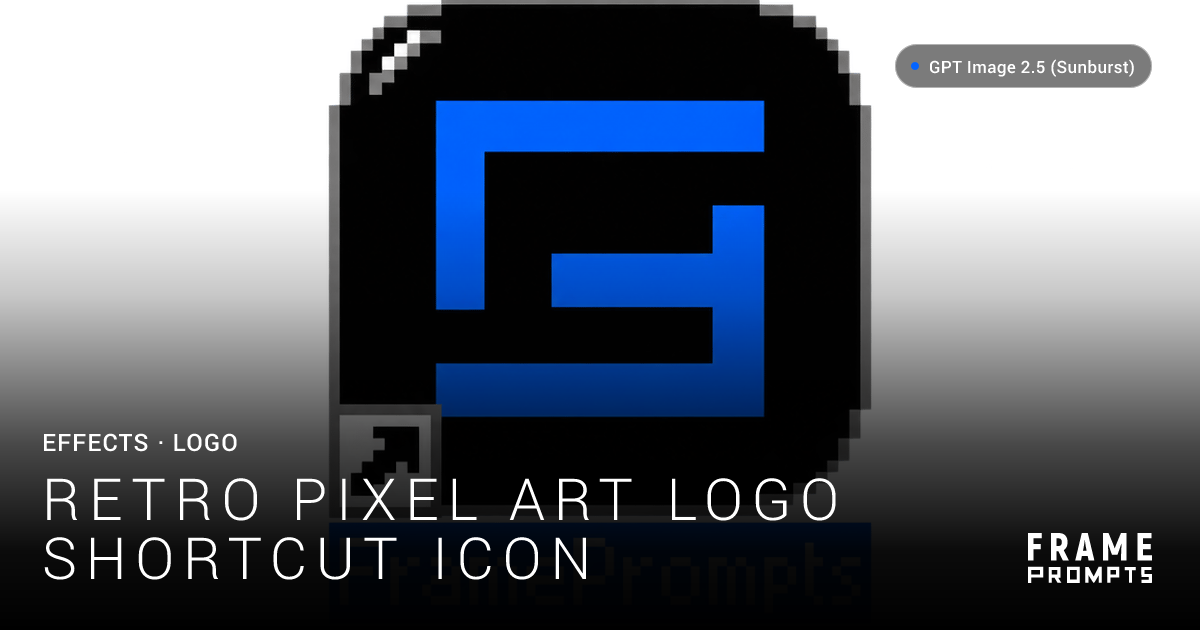 Retro Pixel Art Logo Shortcut Icon — Free AI Prompt | FramePrompts