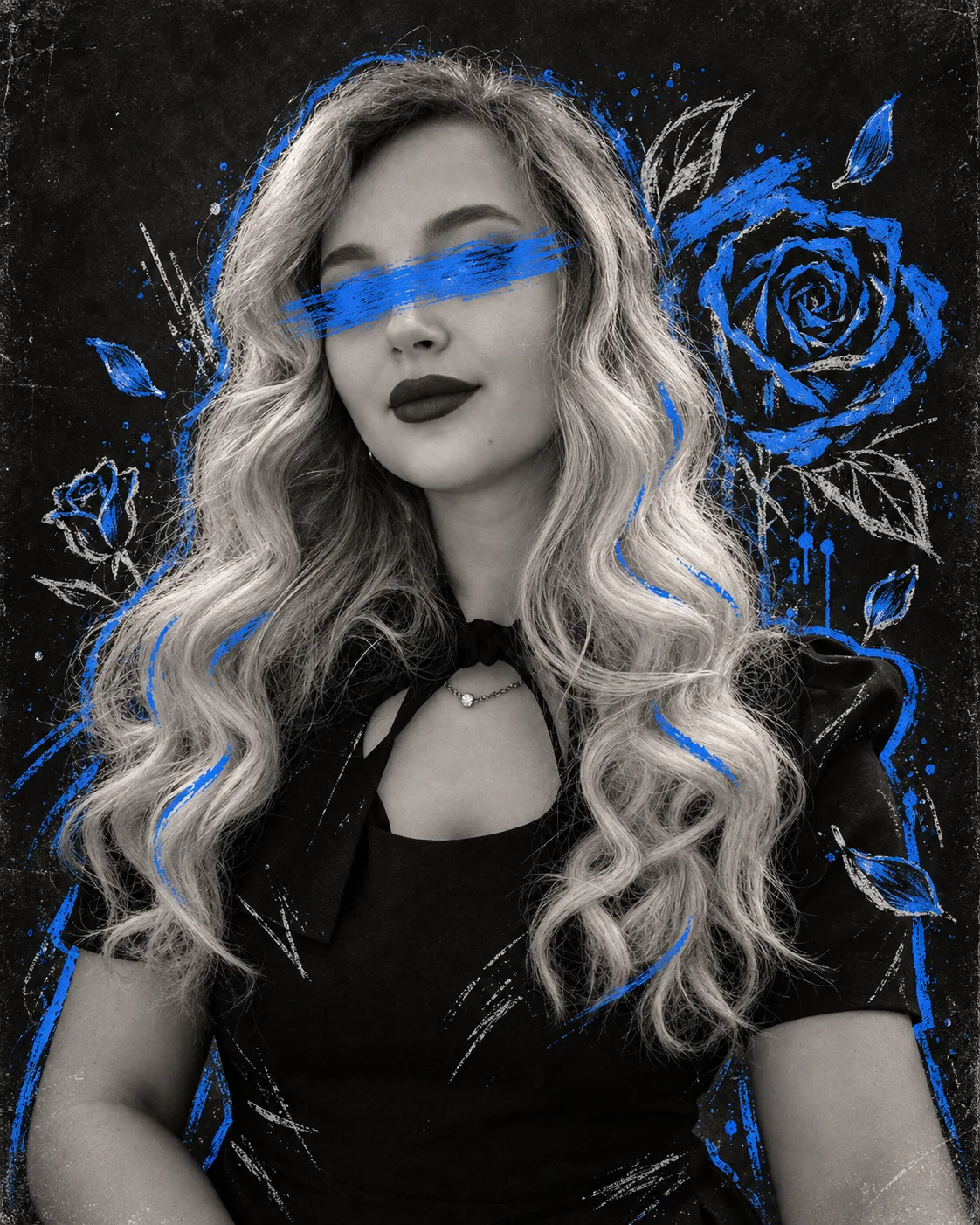 Chalkboard Graffiti Portrait AI-generated design created with this prompt
