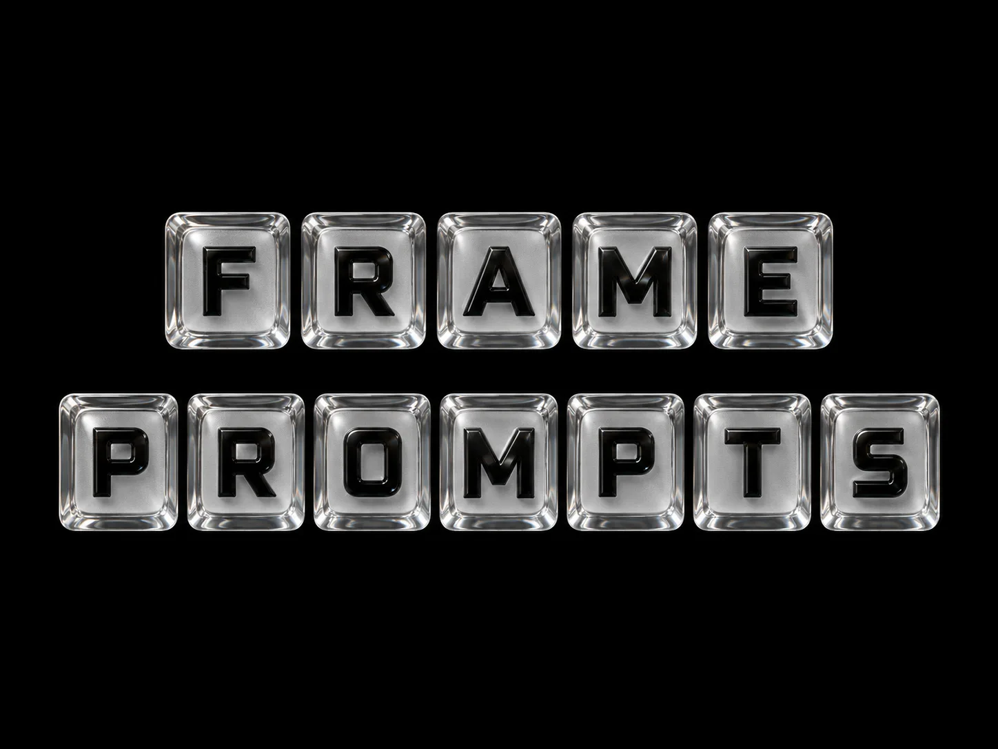 Glass Keycap 3D Text Effect AI-generated design created with this prompt