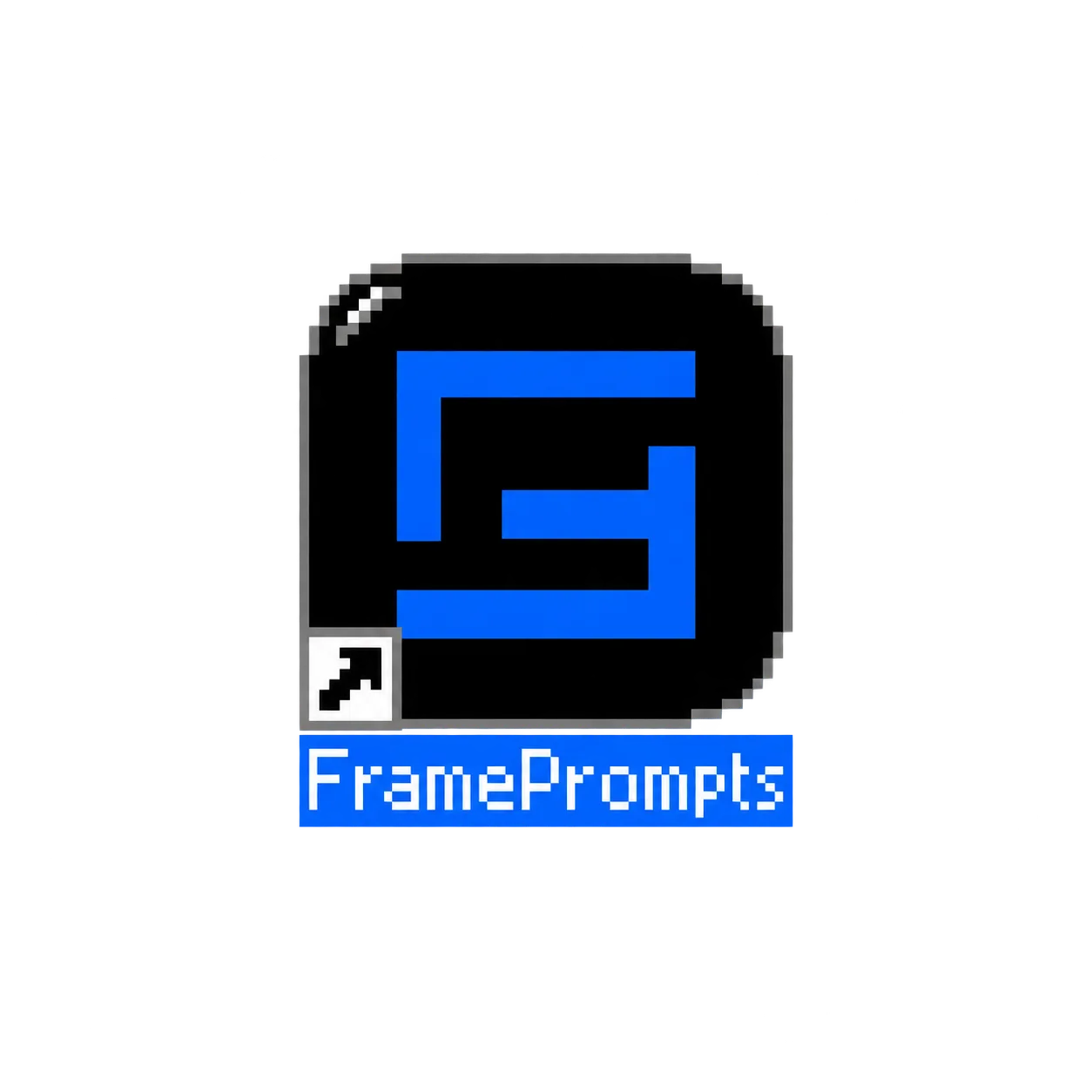 Retro Pixel Art Logo Shortcut Icon AI-generated design created with this prompt