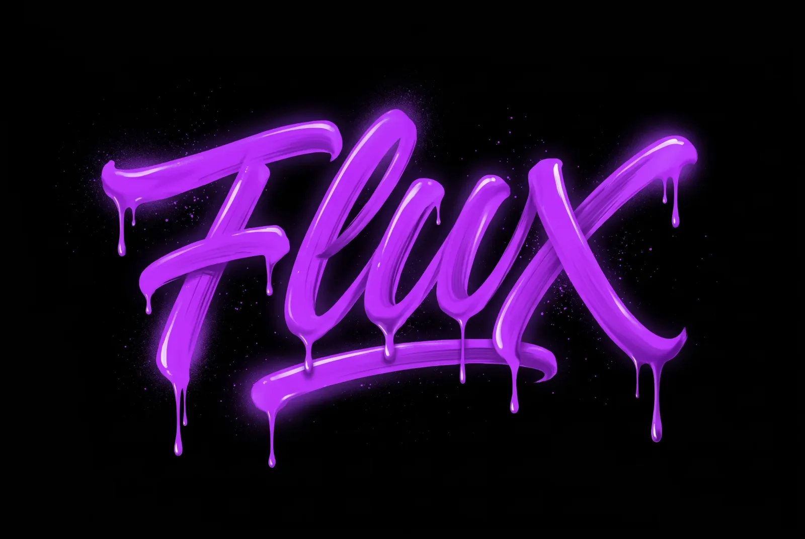 Electric Paint Lettering AI-generated design created with this prompt