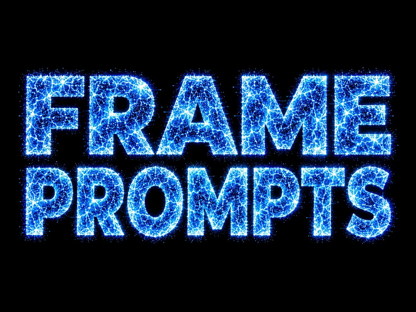 Electric Blue Phosphor Text Effect AI-generated design created with this prompt
