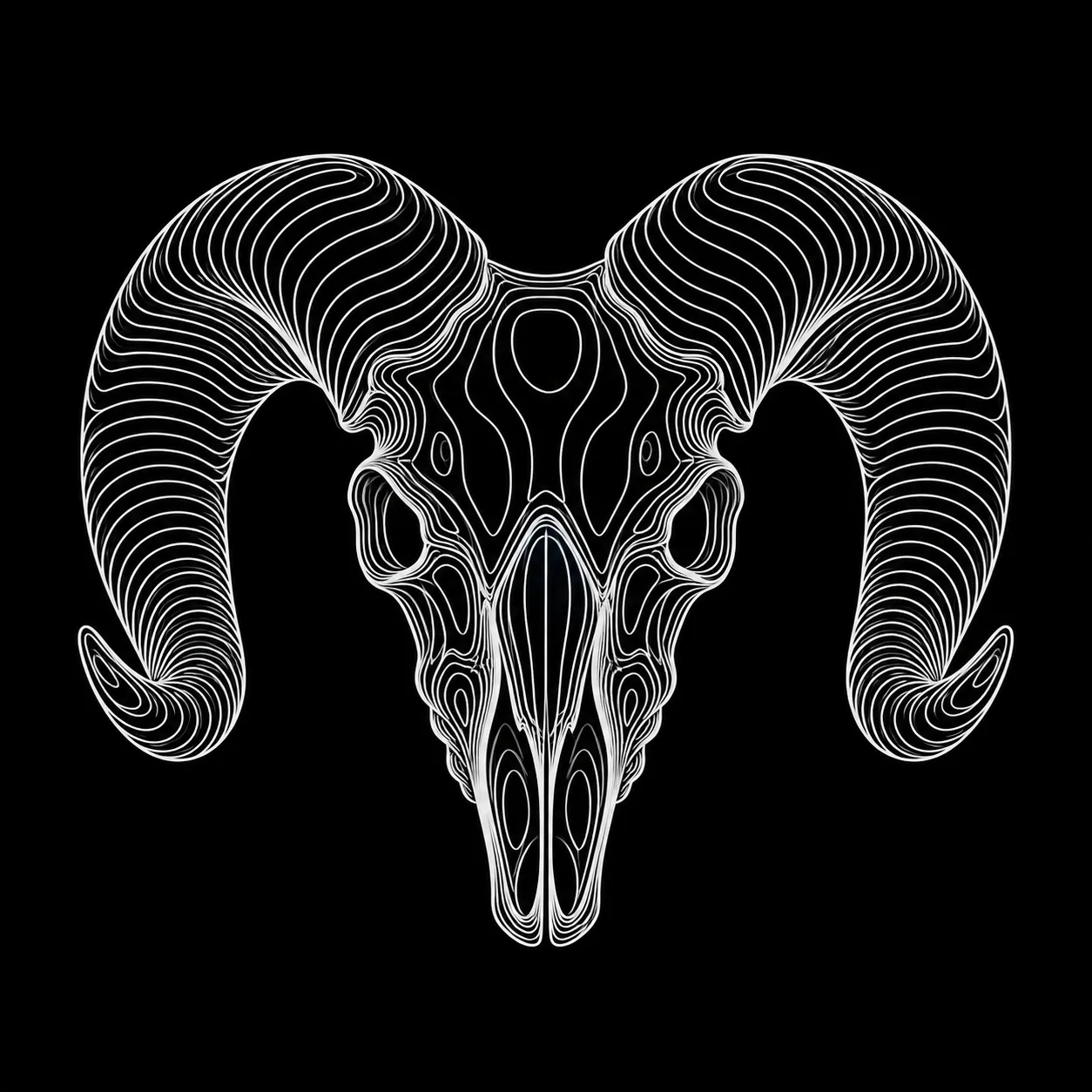 Topographic Contour Line Art Effect AI-generated design created with this prompt