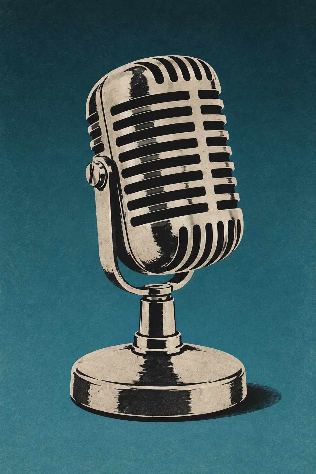 Vintage Screenprint Poster Style AI-generated design created with this prompt
