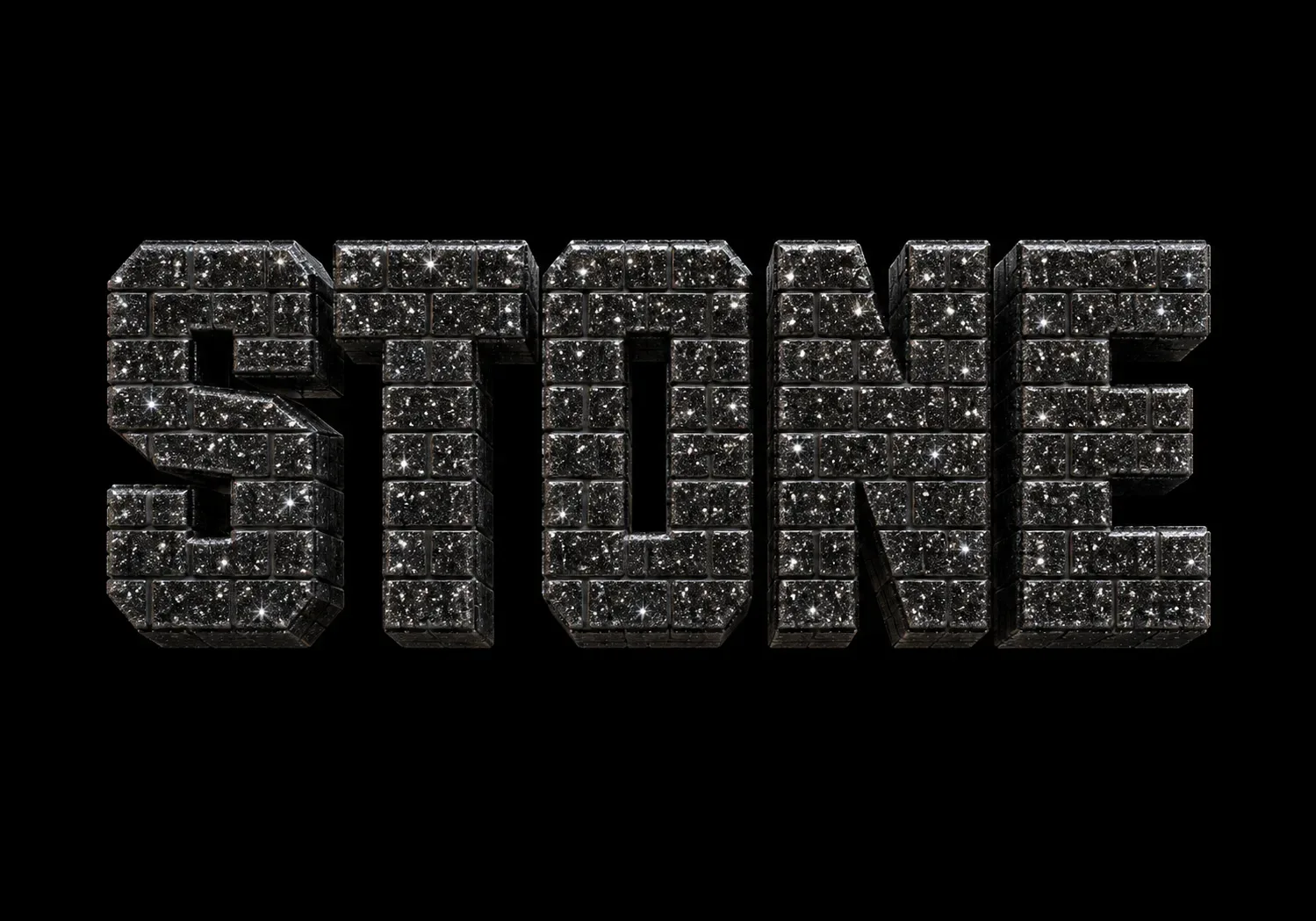 Glitter Brick Text Effect AI-generated design created with this prompt