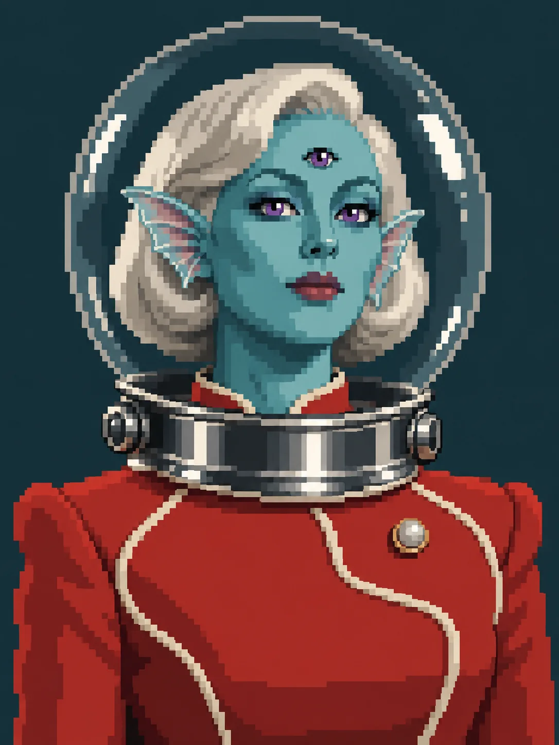16-Bit Pixel Art Portrait AI-generated design created with this prompt