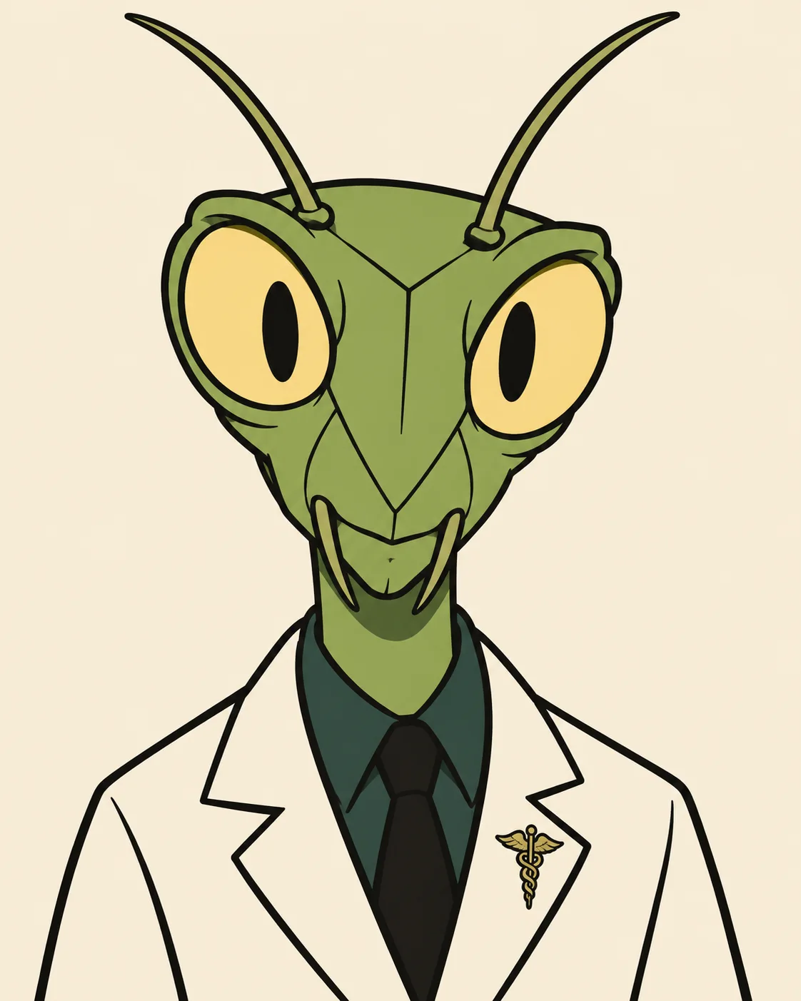 Vintage Cartoon Character Portrait AI-generated design created with this prompt