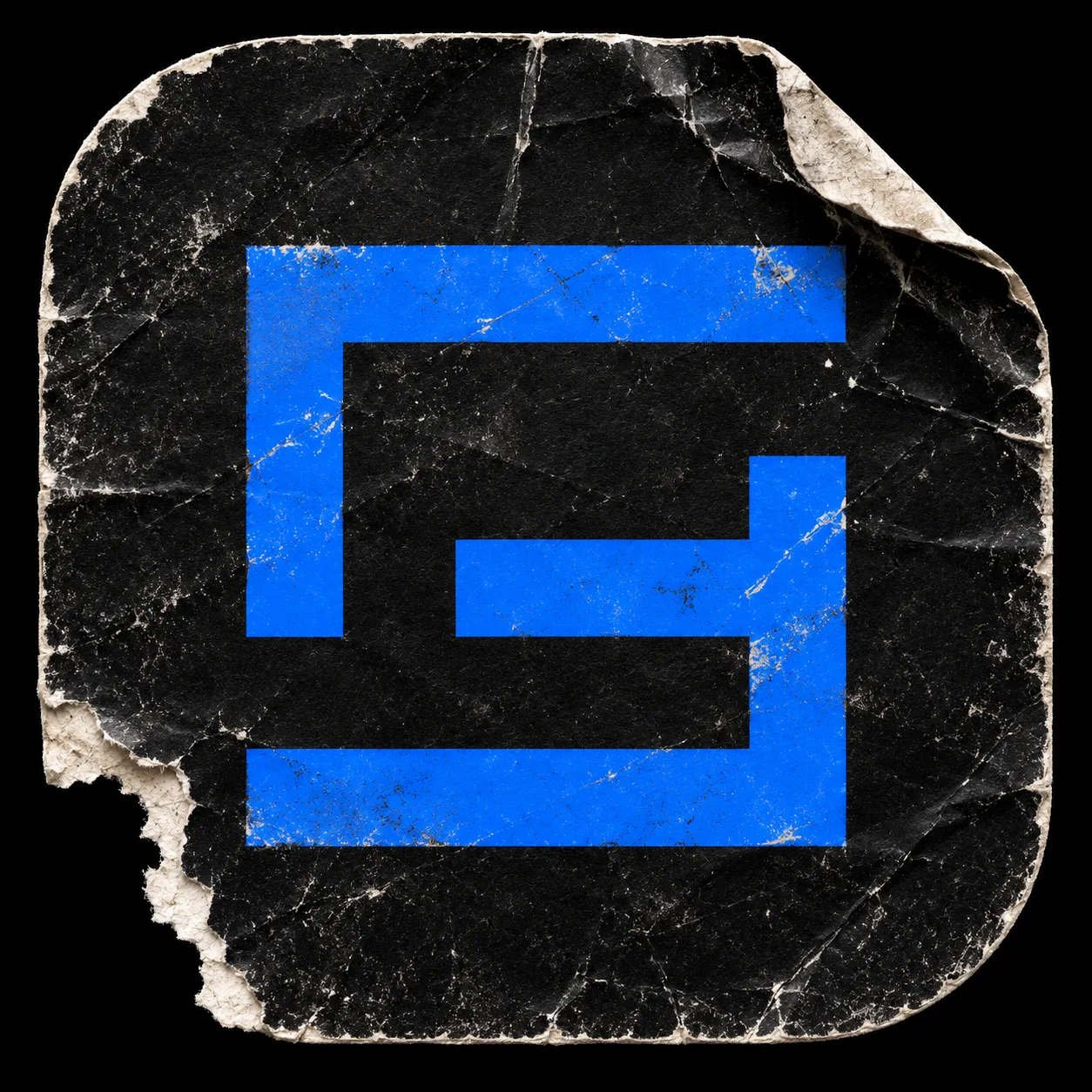 Worn Paper Logo Sticker Mockup AI-generated design created with this prompt