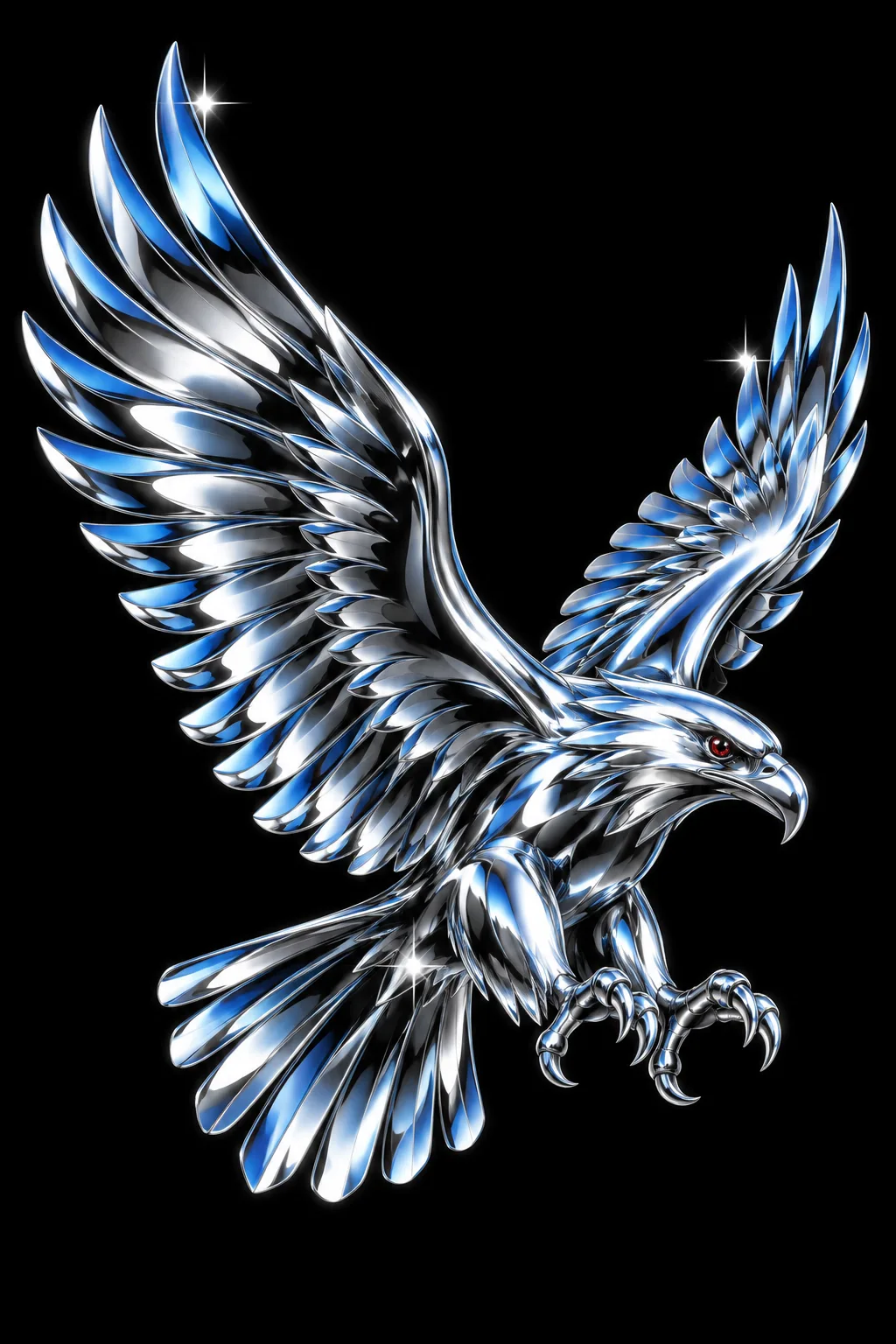 Y2K Liquid Chrome Animals and Objects AI-generated design created with this prompt