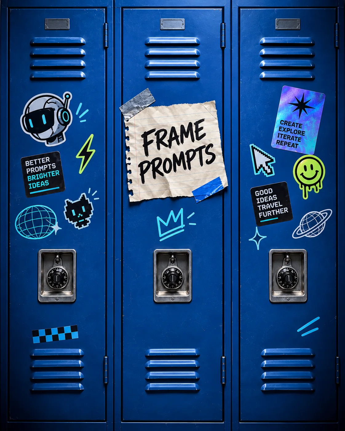 Sticker Collage Locker Poster AI-generated design created with this prompt