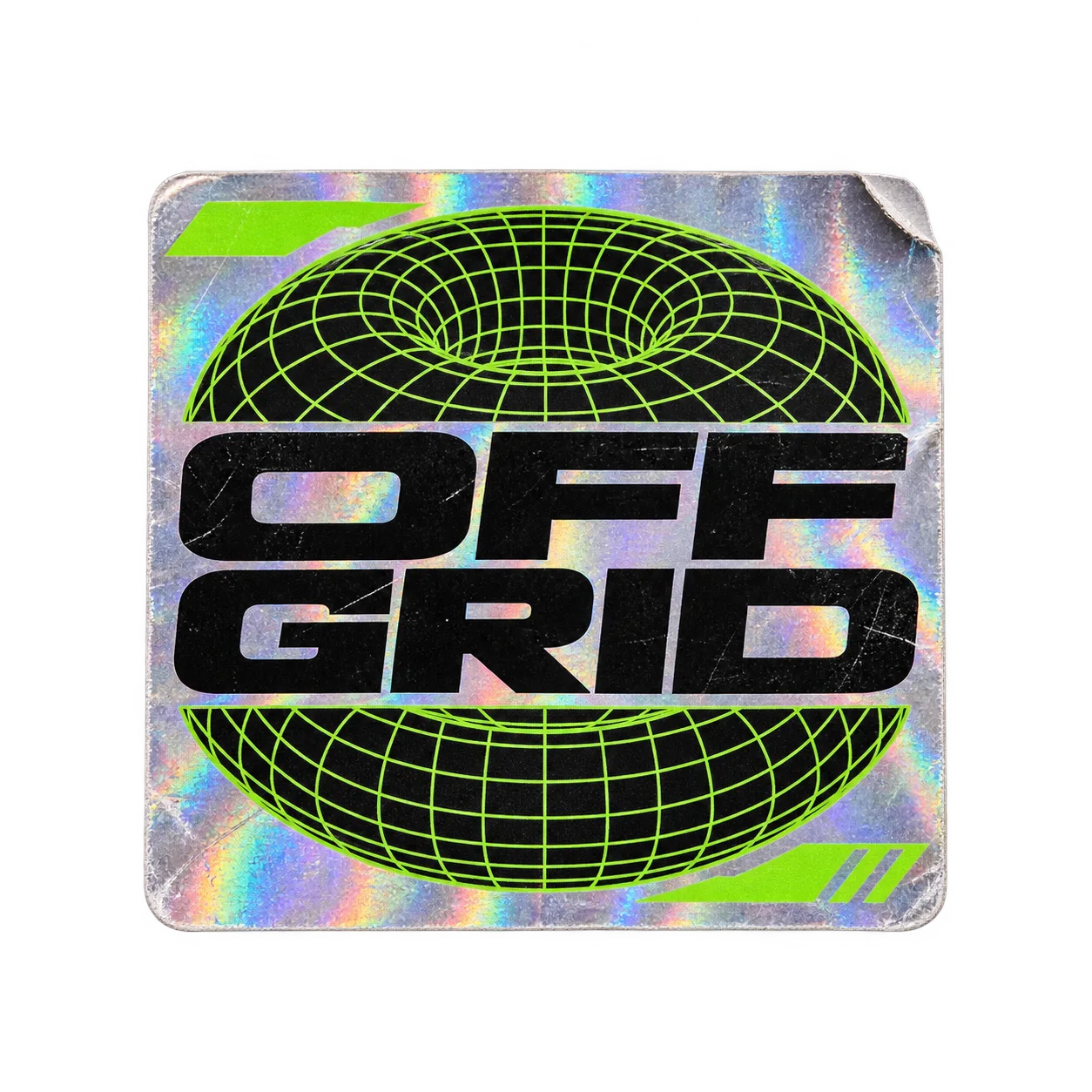Photorealistic Y2K Tech Brutalist Sticker Generator AI-generated design created with this prompt