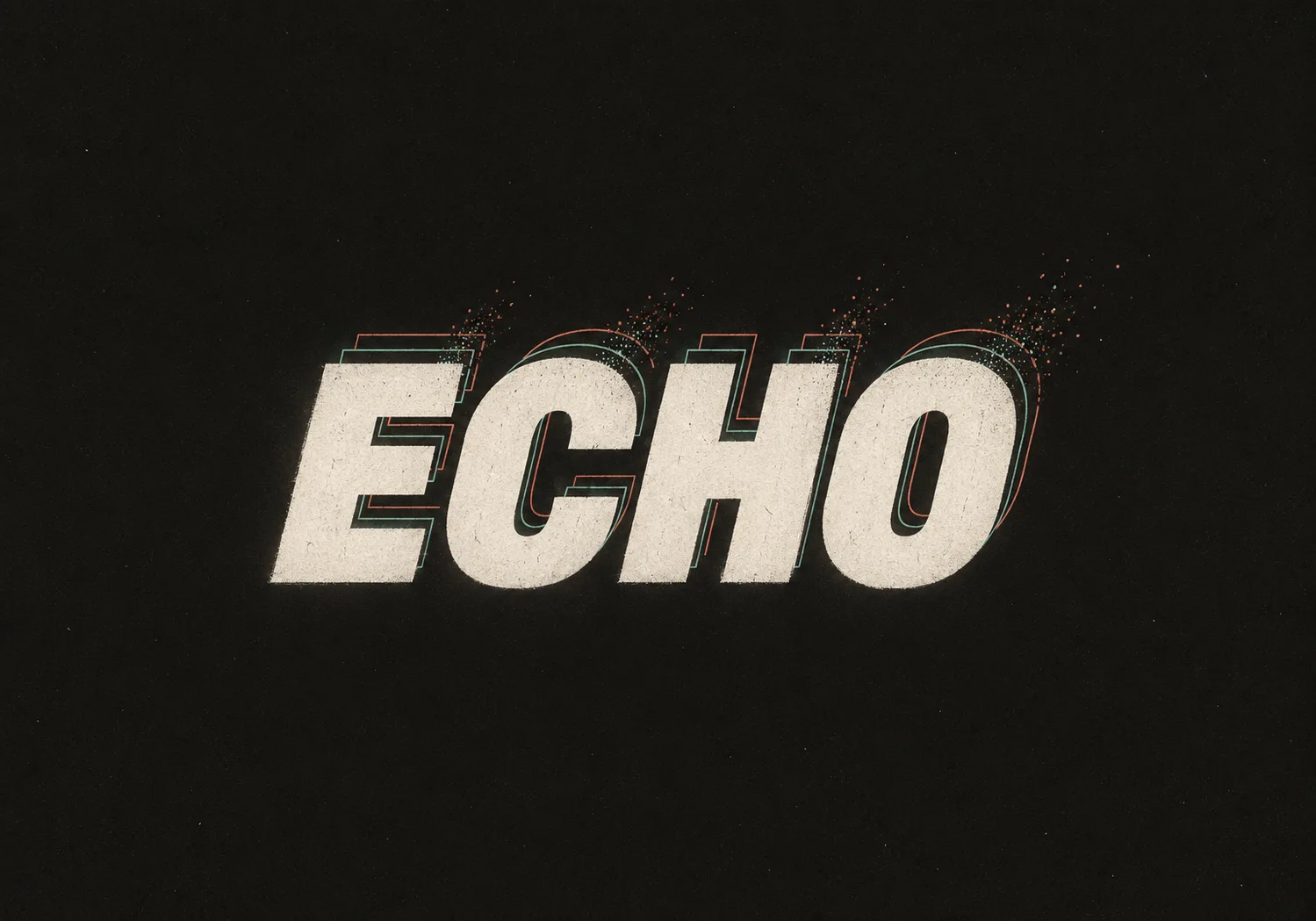 Retro Echo Kinetic Typography AI-generated design created with this prompt