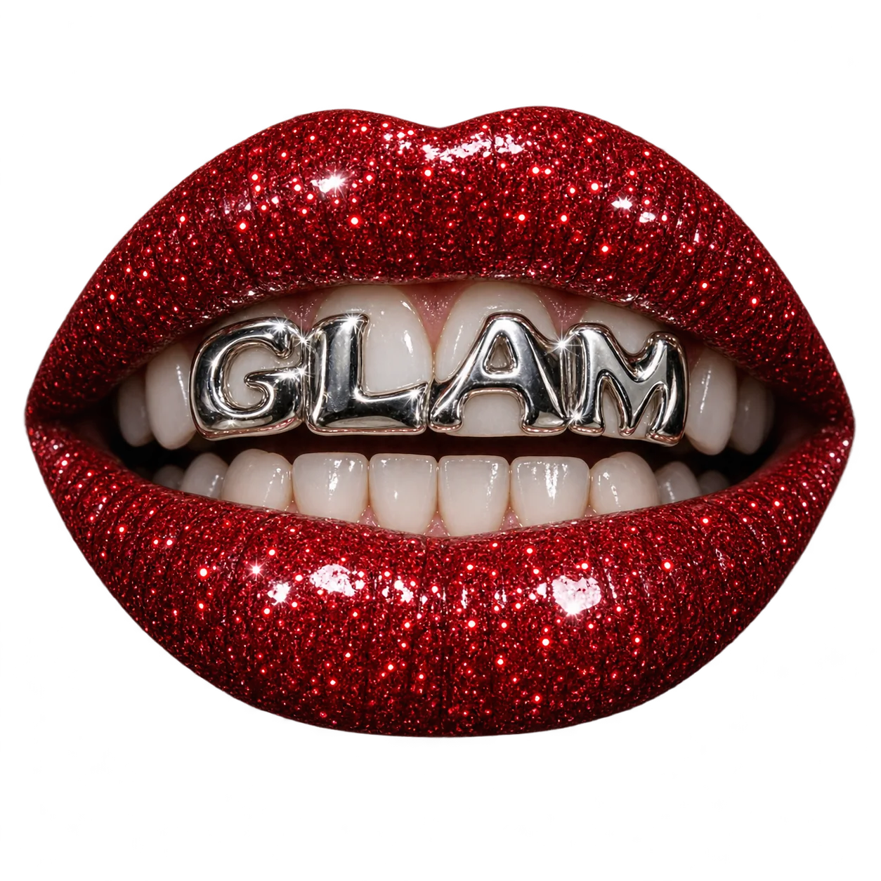 Editorial Lips art Y2K style AI-generated design created with this prompt