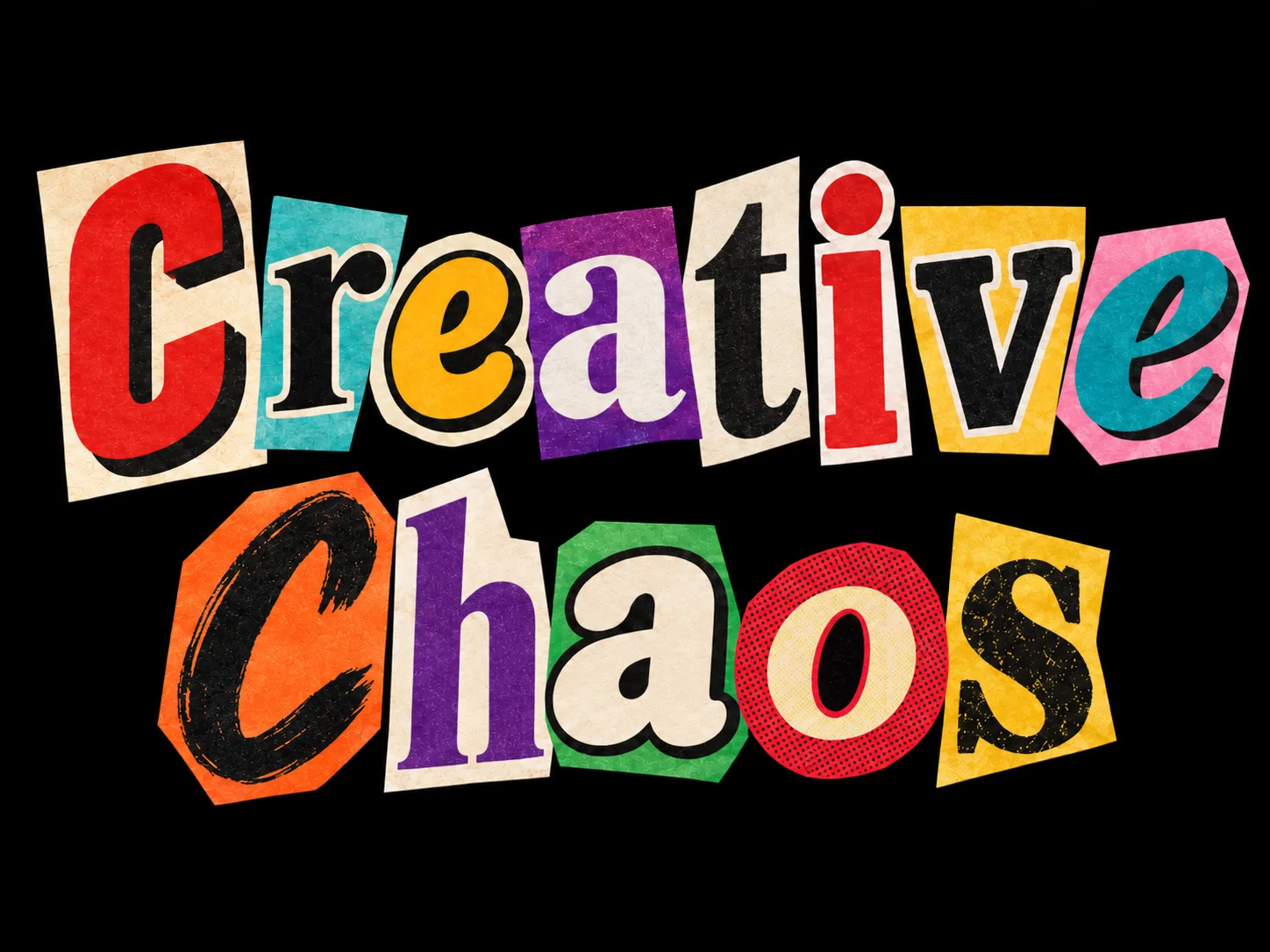 Ransom Note Magazine Cutout Text Effect AI-generated design created with this prompt
