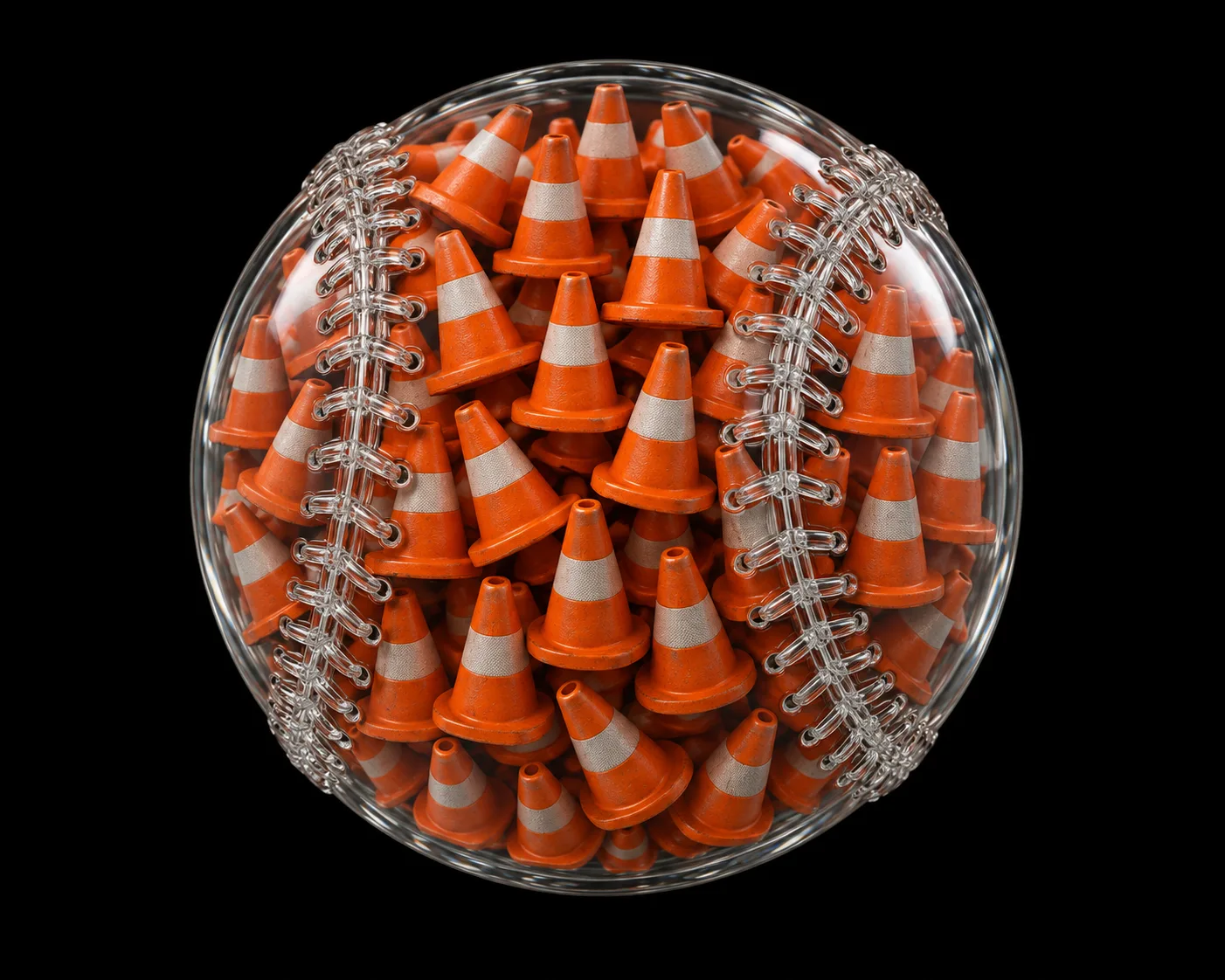 Glass Objects Filled with Miniatures AI-generated design created with this prompt