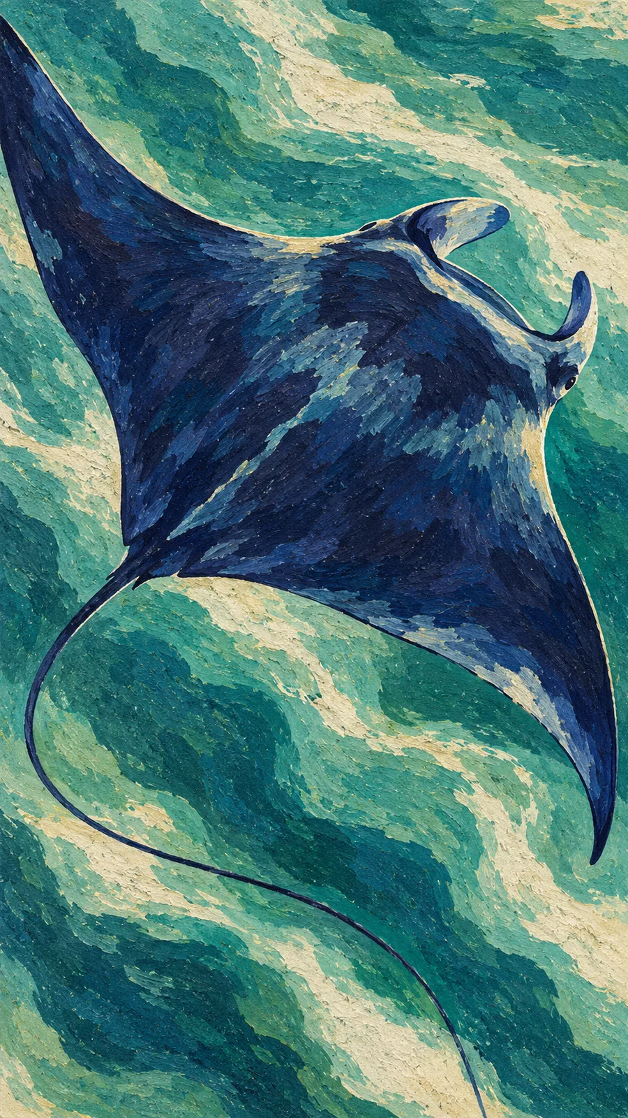 Hand-Painted Gouache Phone Wallpaper AI-generated design created with this prompt