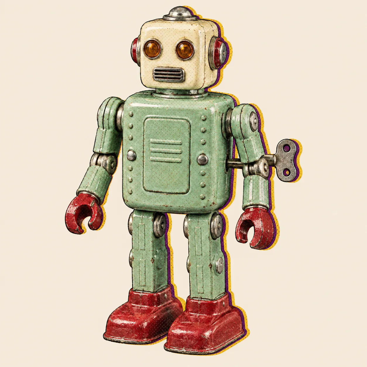 Vintage Newsprint Halftone Object Effect AI-generated design created with this prompt