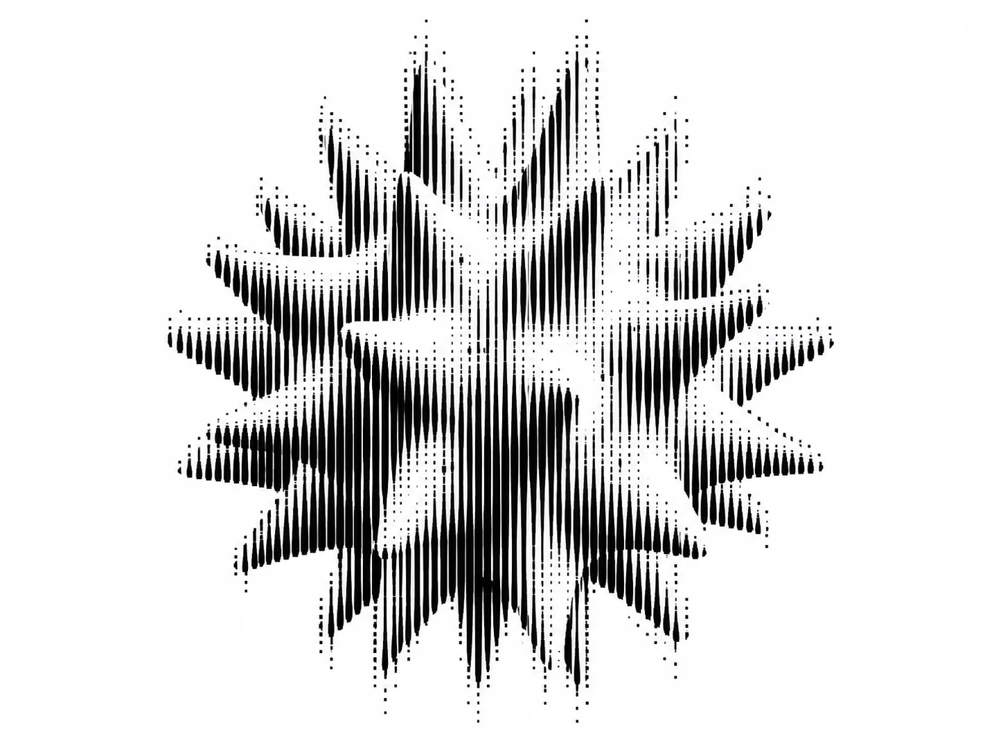 Segmented Vertical Line Halftone Effect AI-generated design created with this prompt