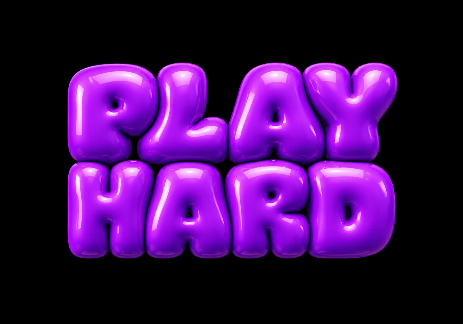 Toxic Violet Soft Bubble Text Effect — GPT Image 2.5 (Sunburst) AI prompt preview 1