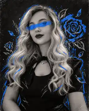 Chalkboard Graffiti Portrait AI-generated design created with this prompt