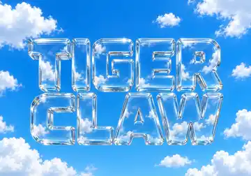Glass Sky Typography AI-generated design created with this prompt