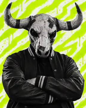 Lime Zebra Print Portrait Poster AI-generated design created with this prompt