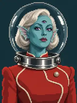 16-Bit Pixel Art Portrait AI-generated design created with this prompt