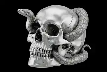 Monochrome Liquid Chrome AI-generated design created with this prompt