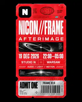 Y2K Futuristic Rave Ticket Poster with Custom Logo AI-generated design created with this prompt