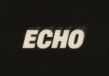 Retro Echo Kinetic Typography AI-generated design created with this prompt