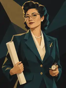 Geometric Polygon Portrait Poster Style AI-generated design created with this prompt